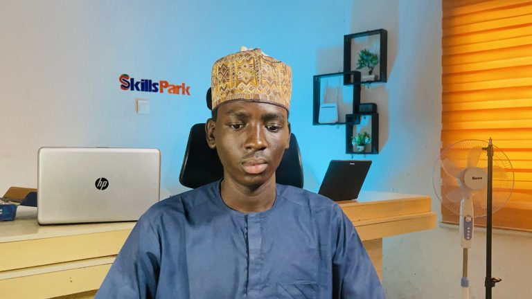 Participant in a SkillsPark technology learning environment.